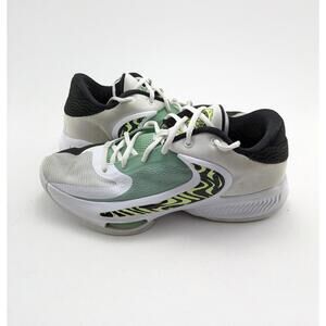 Mens Nike Zoom Freak 4 White Green Athletic Basketball Shoes DJ6149-100 Size 9